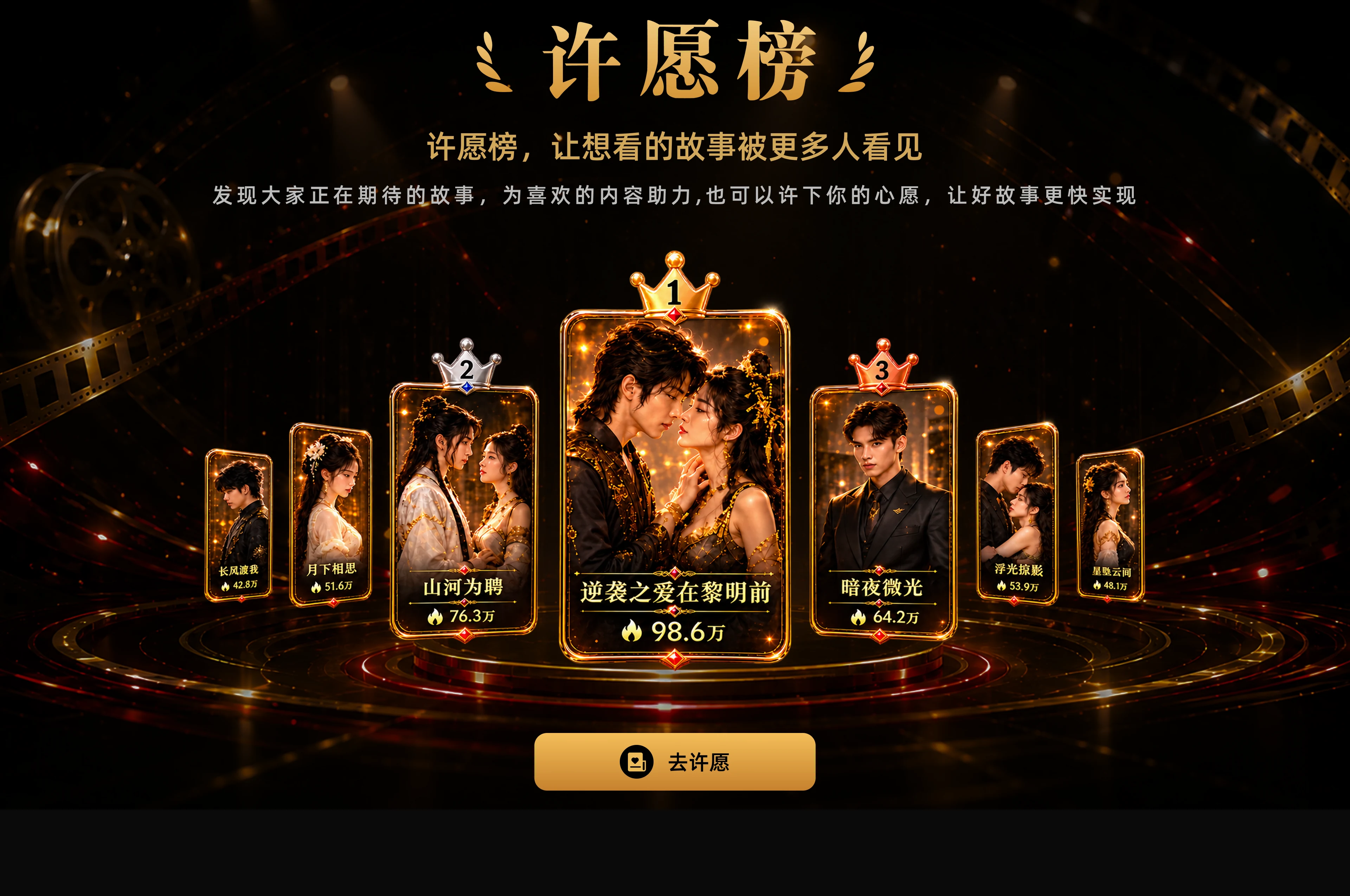 许愿榜，想看什么由你来定